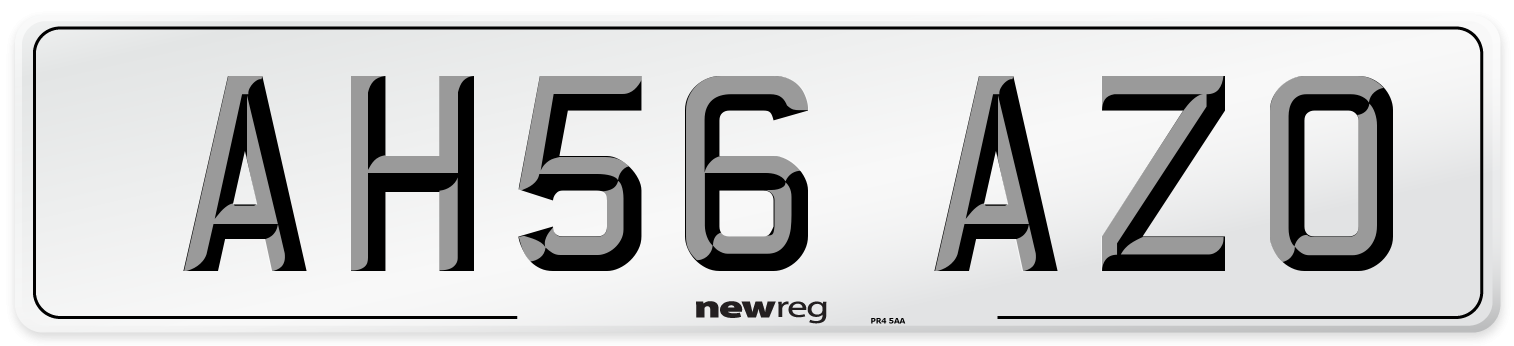 AH56 AZO Number Plate from New Reg